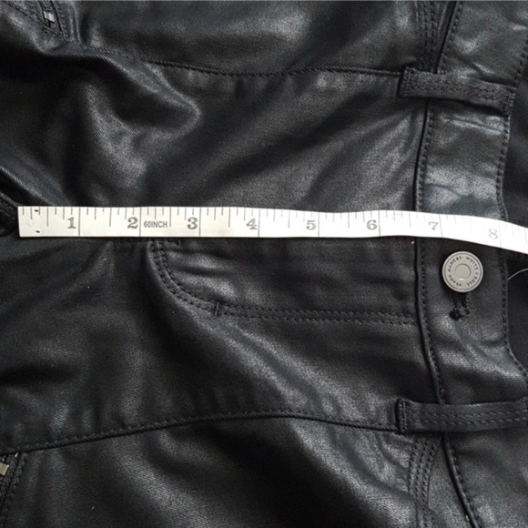 NWT White House Black Market Black Coated Skinny Jeans Size 4R - Picture 8 of 11